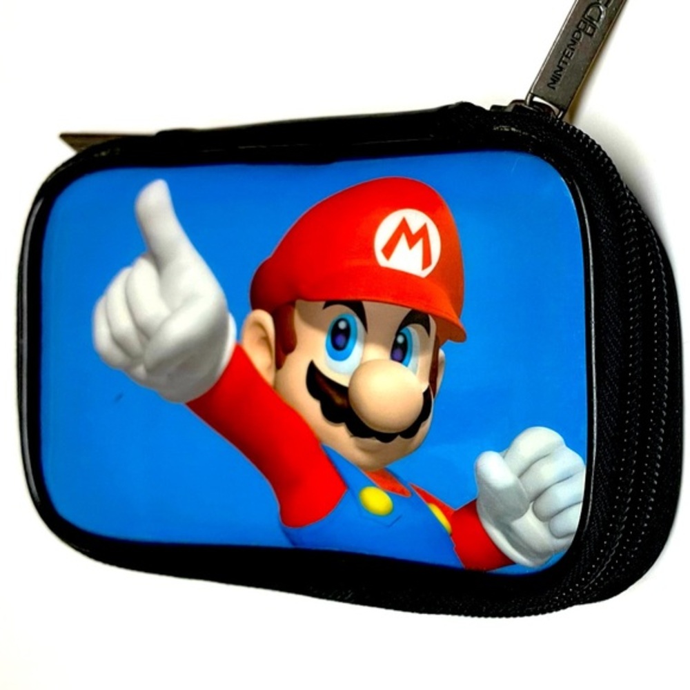 NINTENDO DS | Official Mario Bros. Vintage carry case | 3 game pouches Kids